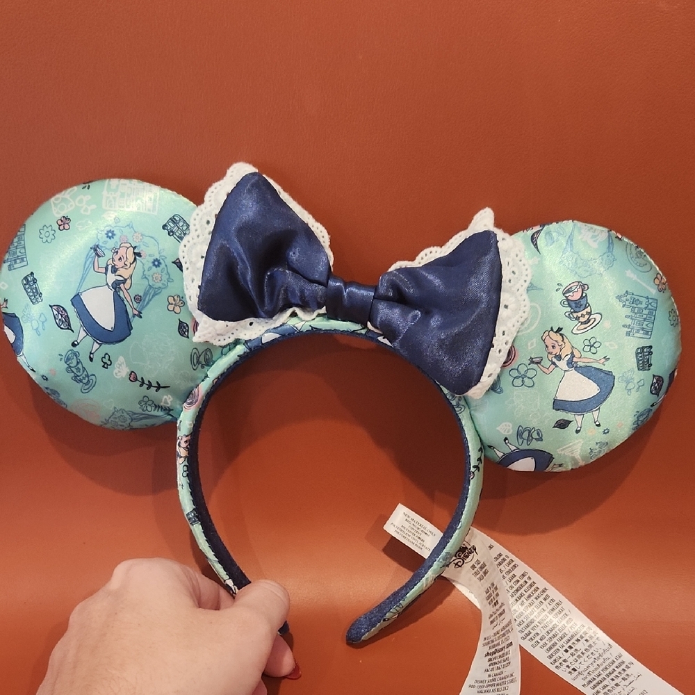Disney Blue and White Alice in Wonderland Ears